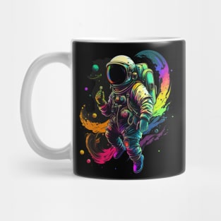 Astronaut in Space Colorful Vibrant Psychedelic Mug